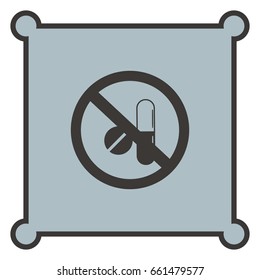 Stop medicine icon, vector sign