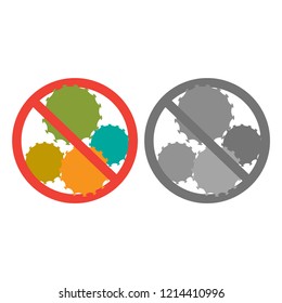 Stop microbes sign. Anti bacteria protection infection sign