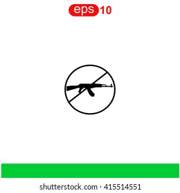 Stop of military icon.