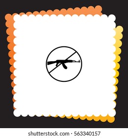 Stop of military  icon. Vector design. 