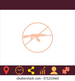 Stop of military  icon. Vector design. 