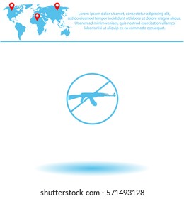 Stop of military  icon. Vector design. 