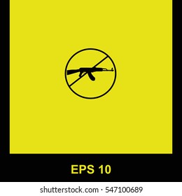 Stop of military vector black icon. Isolated illustration. Business picture.