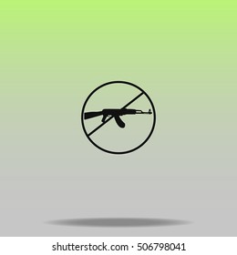 Stop of military vector icon