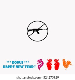 Stop of military vector icon