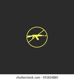 Stop of military vector  icon.