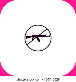 Stop of military vector icon on white background.