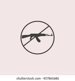 Stop of military web icon. Isolated illustration