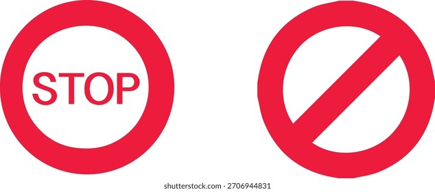 Stop Minimal Line Style icon vector eps 10 , tow color varation.