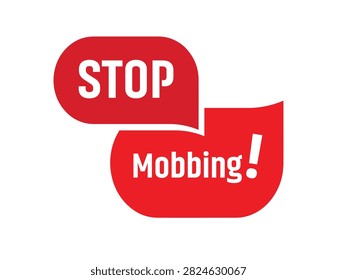 stop mobbing sign on white background