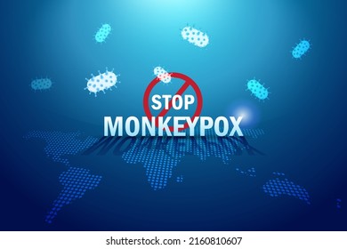 Monkeypox-Virus-Invasion vom Weltraum auf der Weltkarte. Weltweit verbreitet sich ein neuer Ausbruch des Orthopox-Virus. Zur Sensibilisierung für Infektionen mit menschlichen Krankheiten. Konzept der Medizin und des Gesundheitswesens.