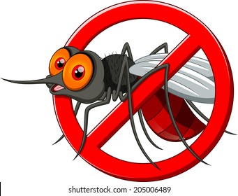 Stop mosquito cartoon