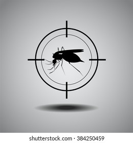 stop mosquito , flat icon design,logo