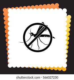 Stop mosquito  icon. Vector design. 