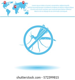 Stop mosquito  icon. Vector design.