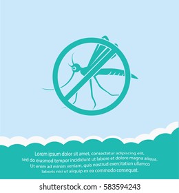 Stop mosquito  icon. Vector design.