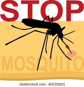 Stop mosquito sign
