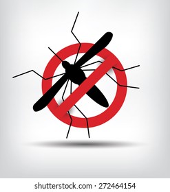 stop mosquito sign. vector illustration.