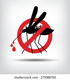 stop mosquito sign. vector illustration.