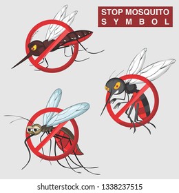 STOP MOSQUITO SYMBOL