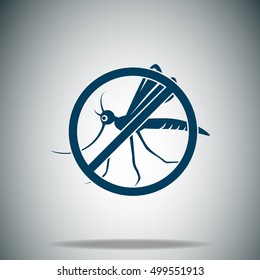 Stop mosquito vector icon 
