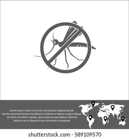 Stop mosquito vector  icon.