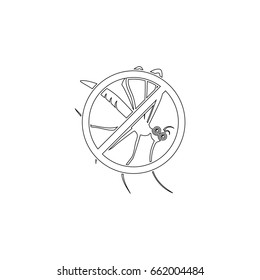 Stop mosquito vector  icon.