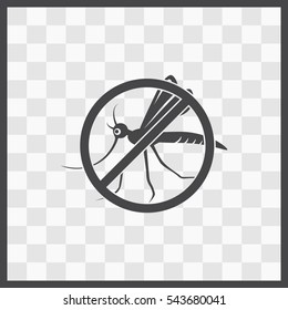 Stop mosquito vector icon. Isolated illustration. Business picture.