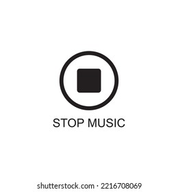 stop music icon , music icon