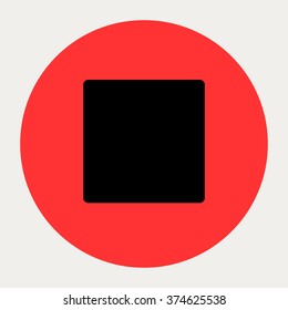 Stop navigation button.Vector illustration.