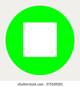 Stop navigation button.Vector illustration.