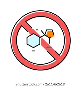 stop nicotine color icon vector. stop nicotine sign. isolated symbol illustration
