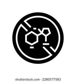 Stoppen Sie die Nikotinglyph-Symbol-Vektorgrafik. das Nikotinschild beenden. einzelne Symbolillustration