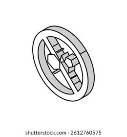 stop nicotine isometric icon vector. stop nicotine sign. isolated symbol illustration