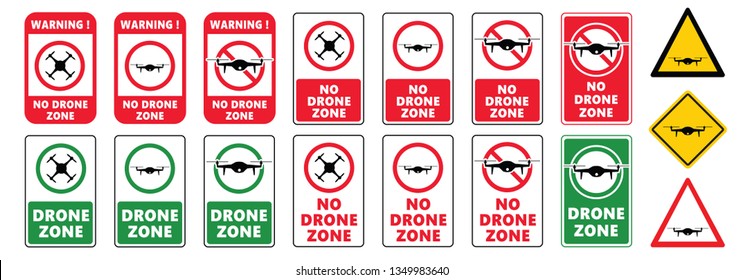 Detener No zona de drones No zona de vuelo drones cámara de cámara Vector señas icono símbolo divertido Vuelos con drones prohibidos No drones todos los aviones controlados por control remoto prohibida privacidad