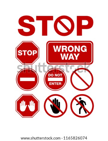 Stop No Enter Sign for private property and street sign