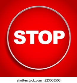 "Stop, no entry" concept sign with bright red color
