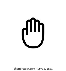 Stop No Entry Public Sign Outline Icon Vector Illustration
