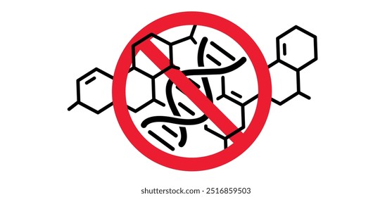 Pare, sem hormônios, sem antibióticos. Produto natural. Nutrição saudável fresca ou natural orgânico. Comida sem hormônio. Estrutura química, célula de fórmulas estruturais. Sem adição, sem aditivos