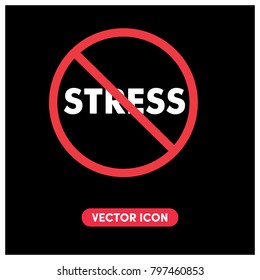 Stop, No Stress Vector Icon Illustration.Premium Quality.