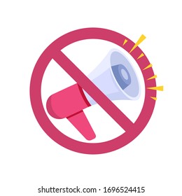 Stop noise icon. Vector illustration