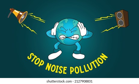 Stop Noise Sound Pollution Poster