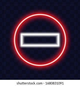 stop, icono de neón no permitido. Elementos de la construcción. Icono simple para sitios web, diseño web, aplicación móvil, infografía