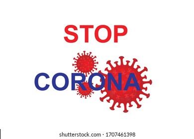 Stop novel corona virus icon for design template ready to use.