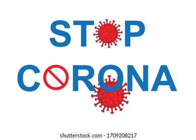 Stop novel corona virus icon for design template ready to use.