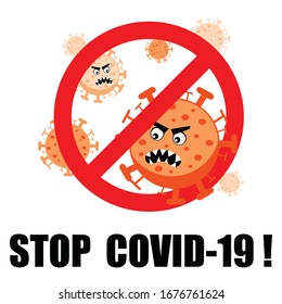 Stop Novel Coronavirus (2019-nCoV). Covid-19. Sign symbol illustration. Coronavirus Vector Design.