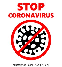 Stop Omicron, new COVID-19 variant symbol, Novel corona virus disease (2019-nCoV), Abstract virus strain model Novel coronavirus 2019-nCoV is crossed out with red STOP sign