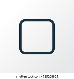 Stop Outline Symbol. Premium Quality Isolated Pause Element In Trendy Style.