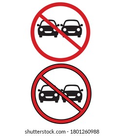 Stop parking sign icon on white background.