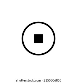 Stop pause button vector. media player stop button icon vector